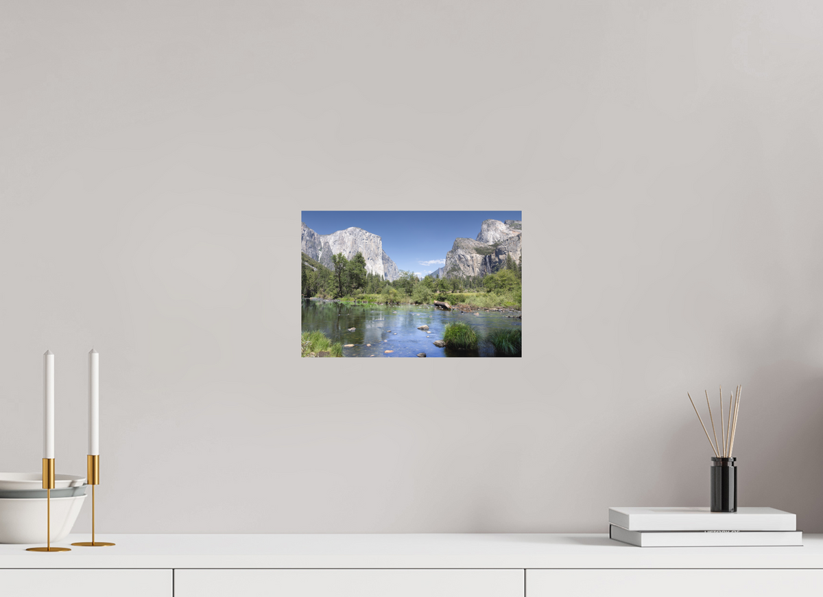 Yosemite Valley fine art print of the Merced River and granite cliffs of Yosemite Valley, 12 x 8 in, unframed