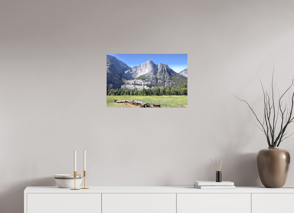 Cathedral Rocks fine art print of Cathedral Rocks above a meadow in Yosemite, 24 x 16 in, unframed