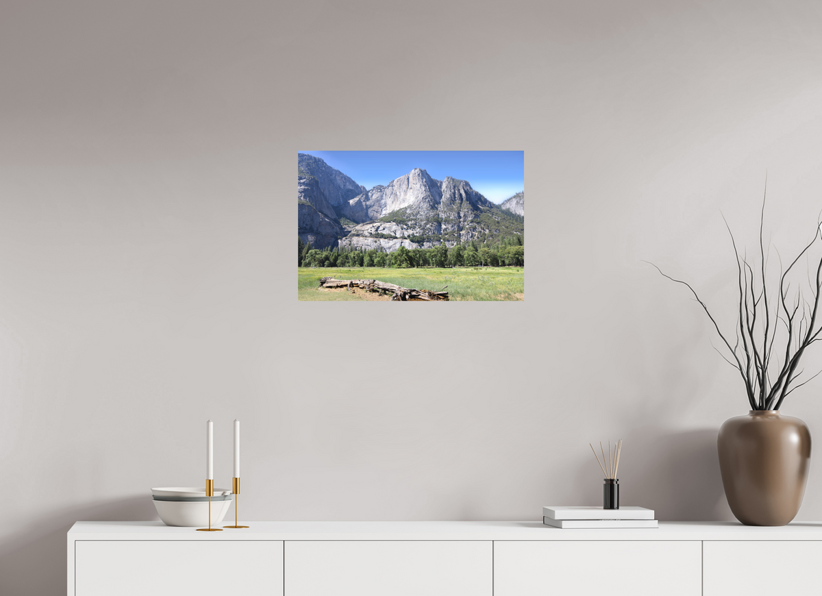 Cathedral Rocks fine art print of Cathedral Rocks above a meadow in Yosemite, 24 x 16 in, unframed
