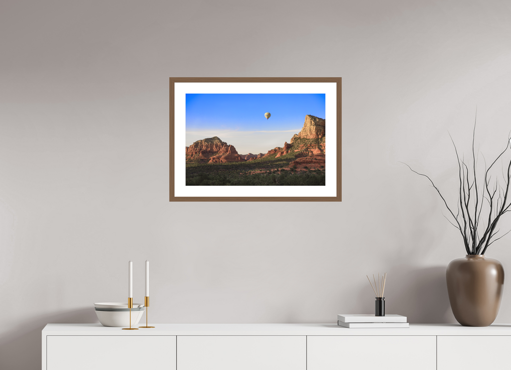 24 x 16″, Walnut Wood Frame Above Sedona