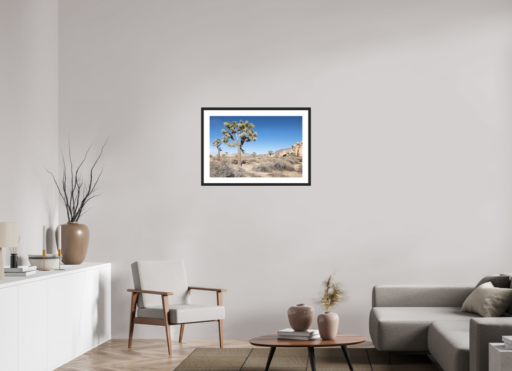 30 x 20″, Black Wood Frame Joshua Tree II