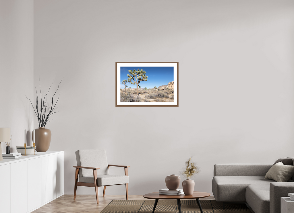 30 x 20″, Walnut Wood Frame Joshua Tree II