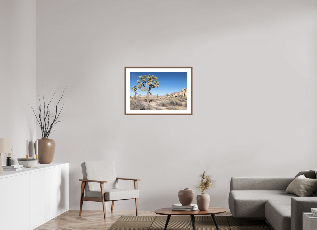 30 x 20″, Walnut Wood Frame Joshua Tree II