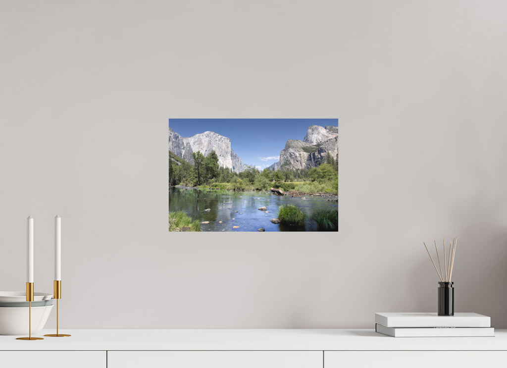Yosemite Valley fine art print of the Merced River and granite cliffs of Yosemite Valley, 15 x 10 in, unframed