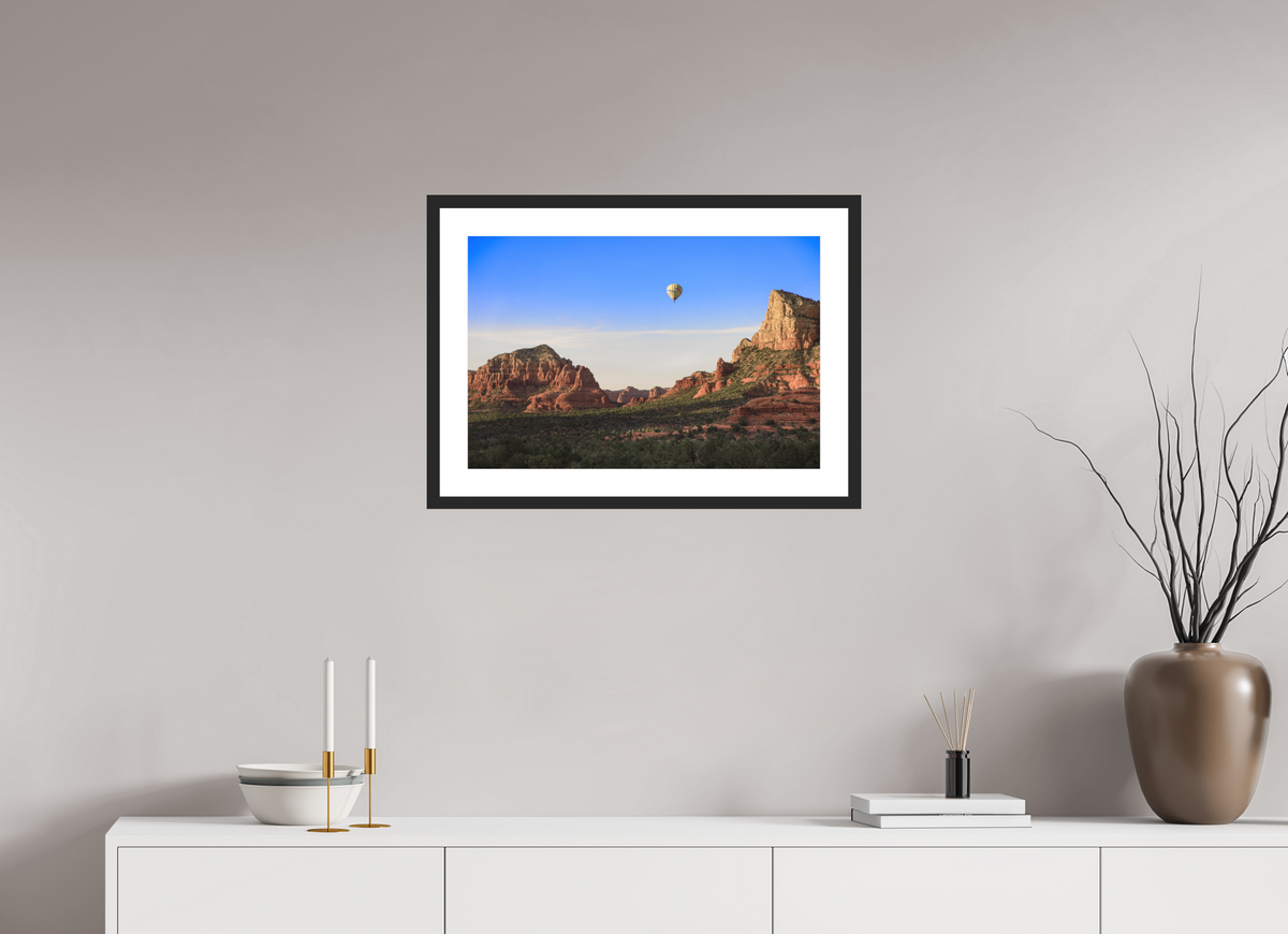 24 x 16″, Black Wood Frame Above Sedona