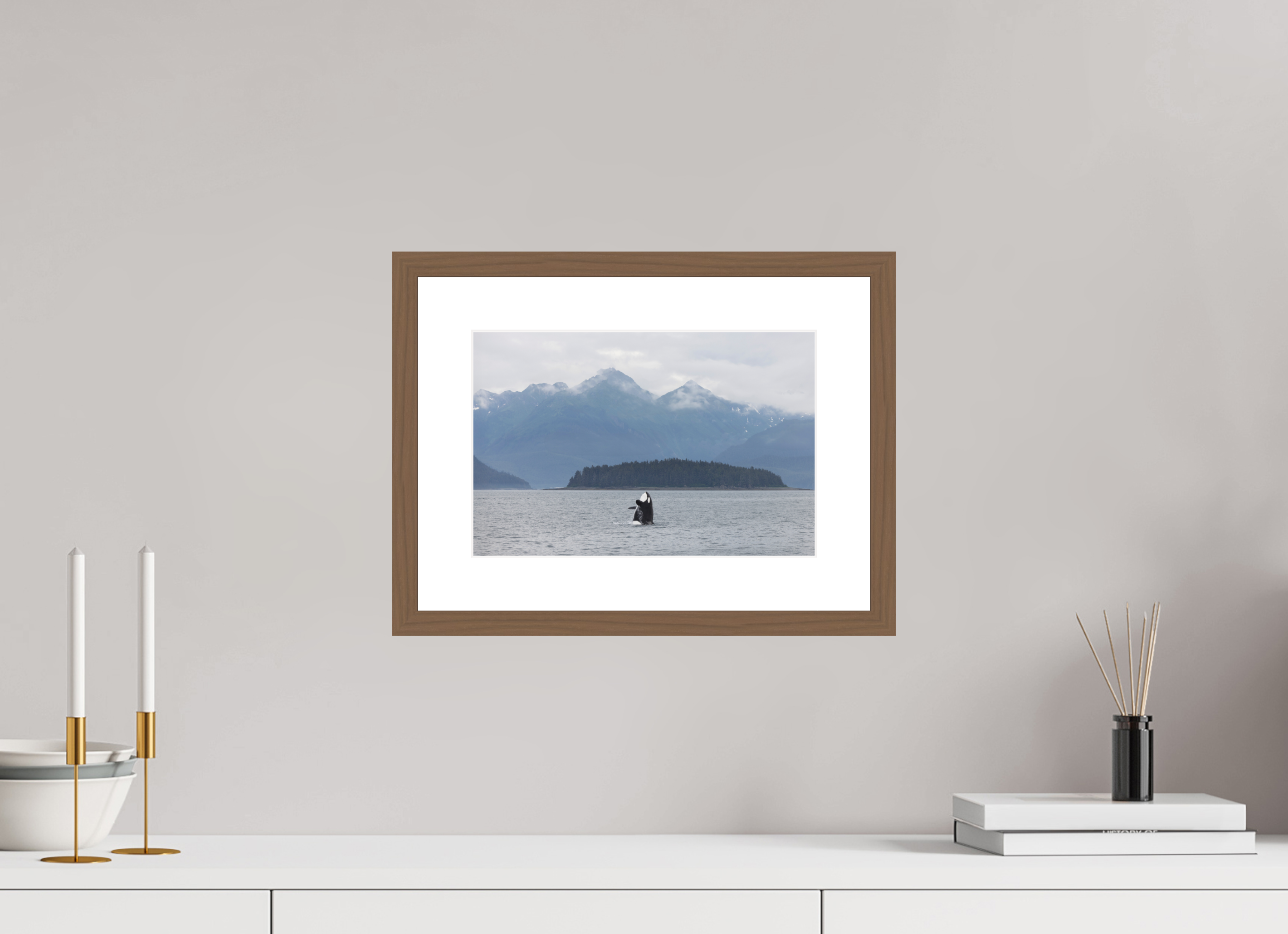 12 x 8″, Walnut Wood Frame Breach 01