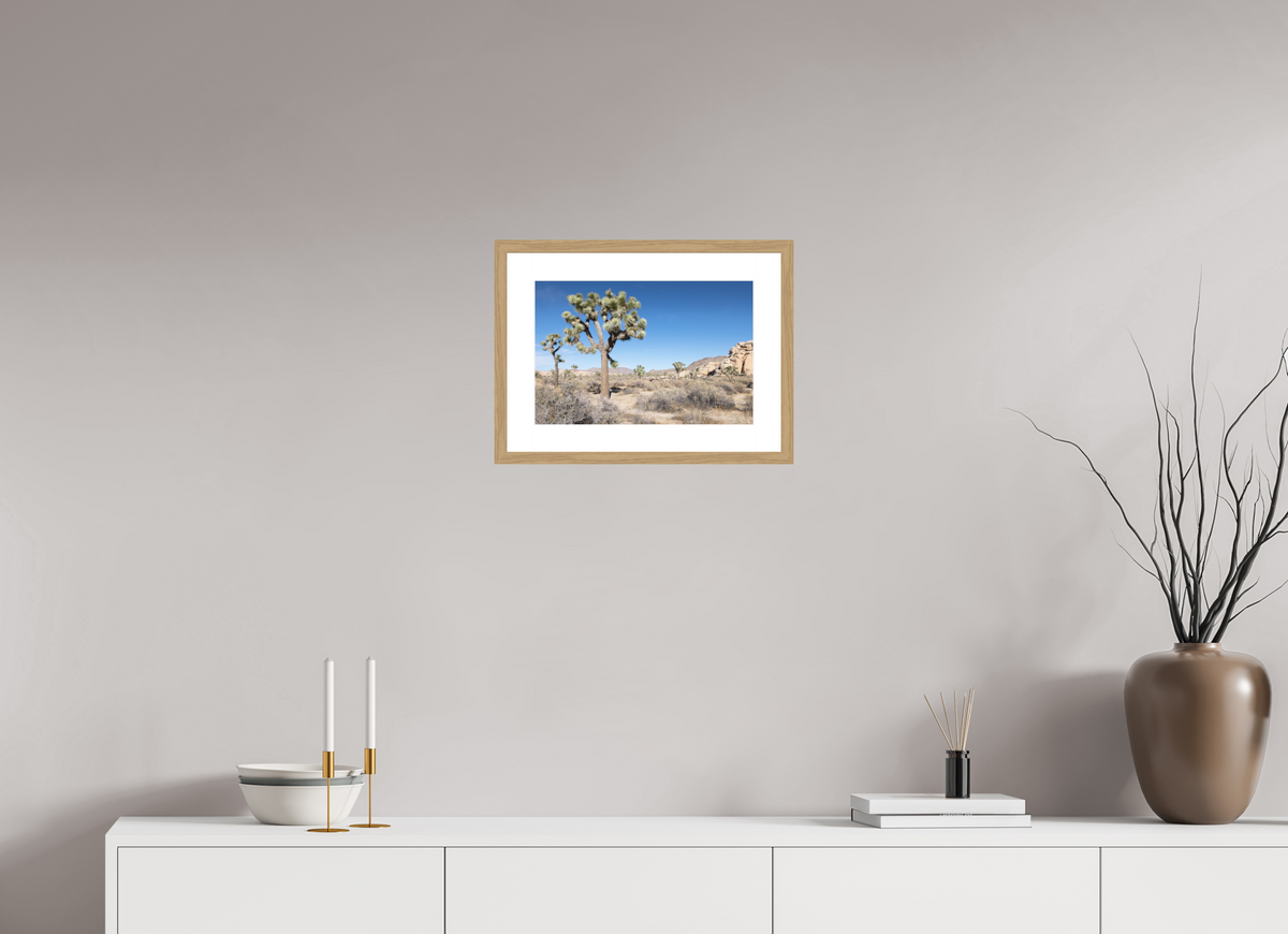 15 x 10″, Natural Oak Wood Frame Joshua Tree II