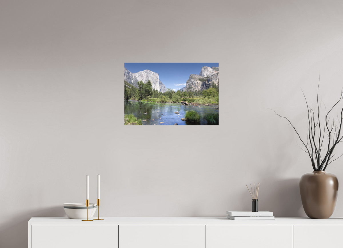 Yosemite Valley fine art print of the Merced River and granite cliffs of Yosemite Valley, 24 x 16 in, unframed