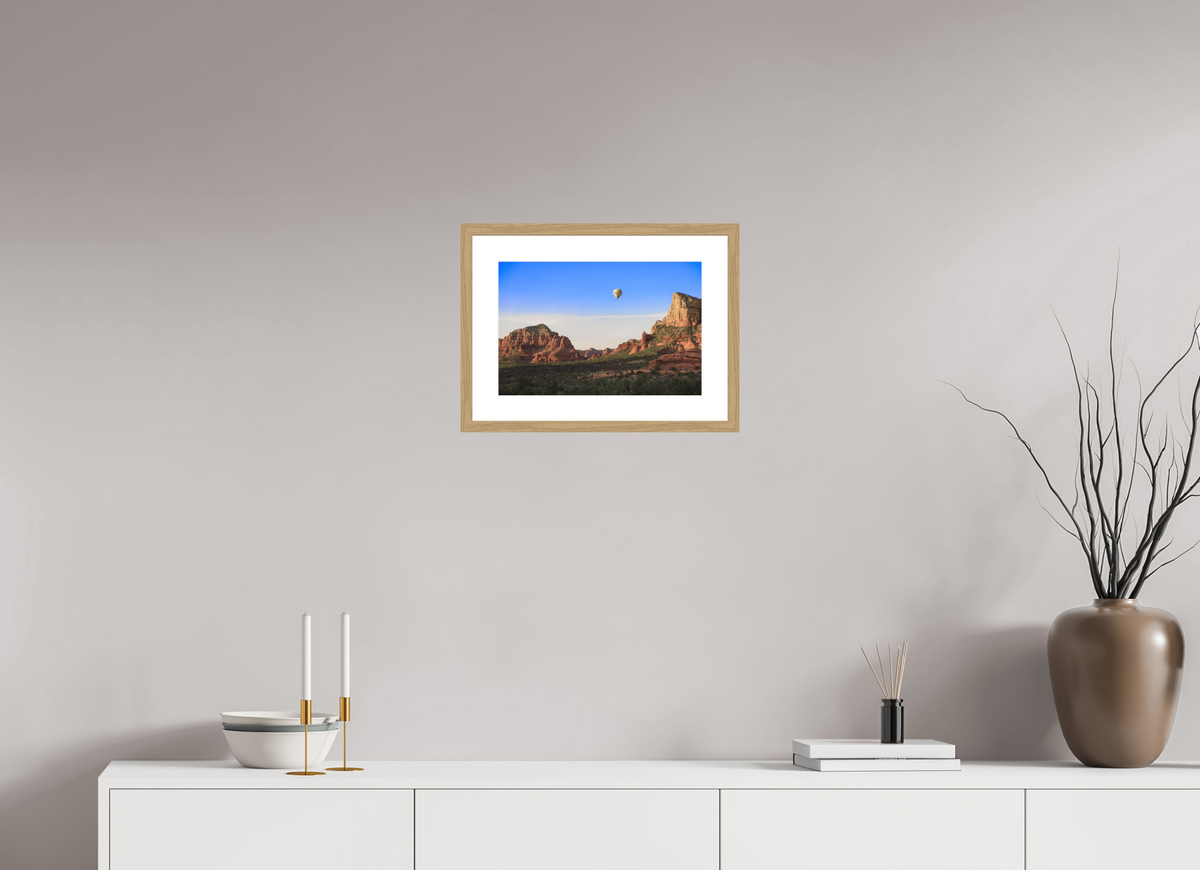 15 x 10″, Natural Oak Wood Frame Above Sedona