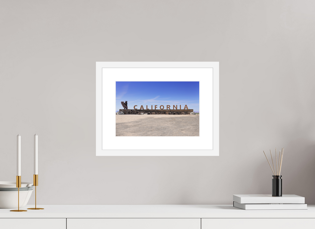 12 x 8″, White Wood Frame California Line | Fine Art Photography Print | California