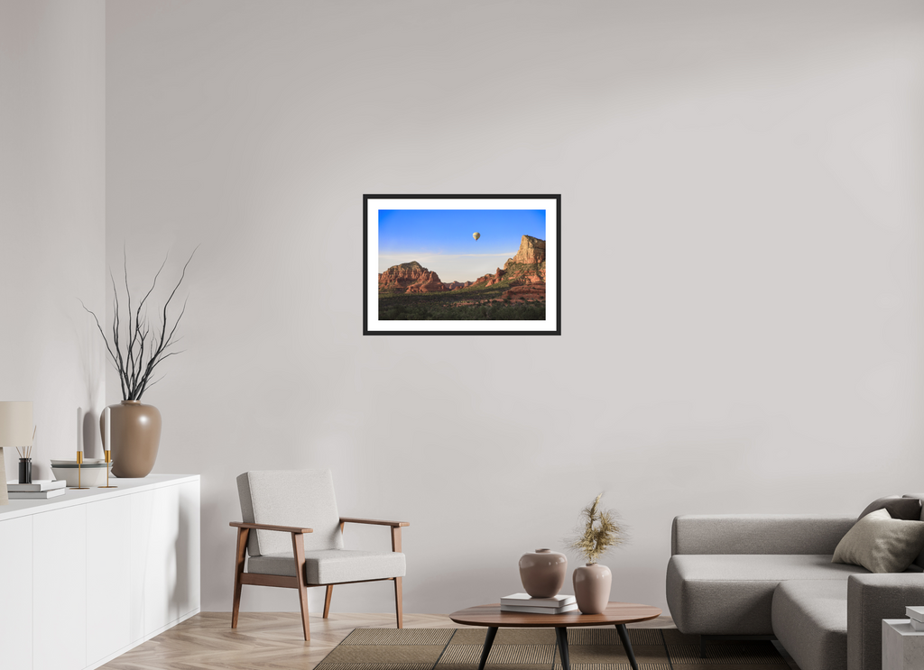 30 x 20″, Black Wood Frame Above Sedona