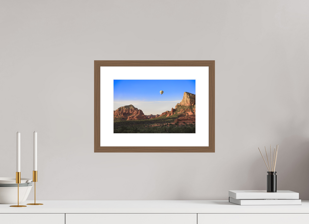 12 x 8″, Walnut Wood Frame Above Sedona