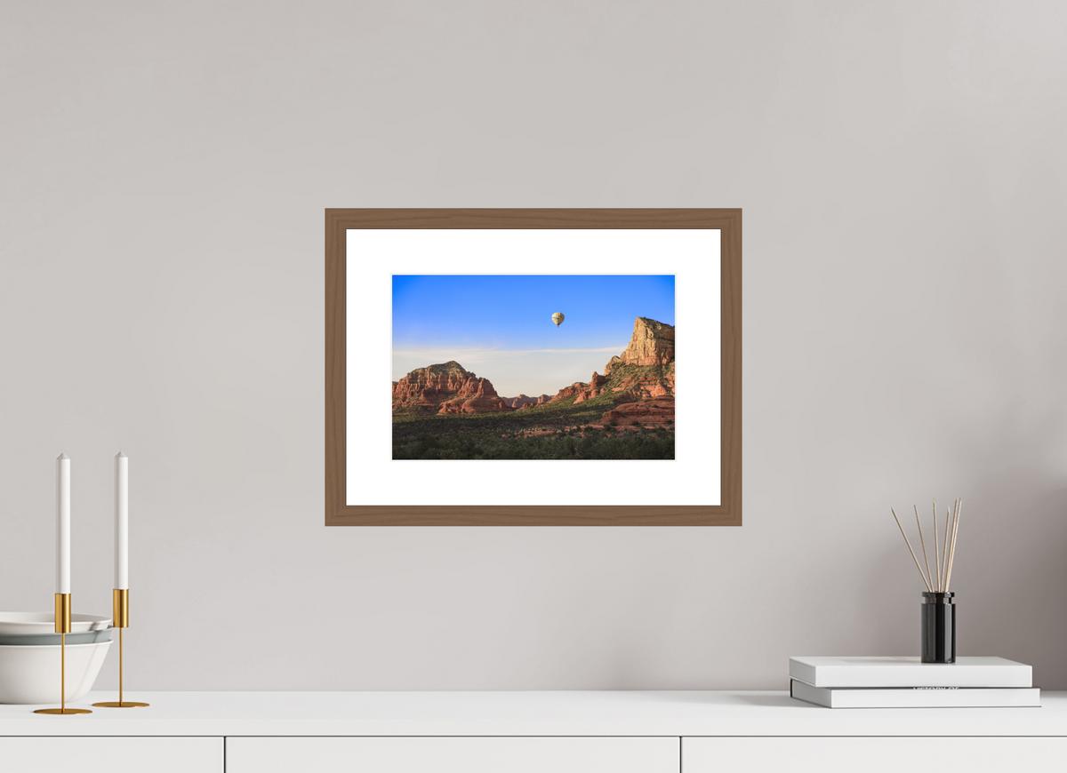 12 x 8″, Walnut Wood Frame Above Sedona