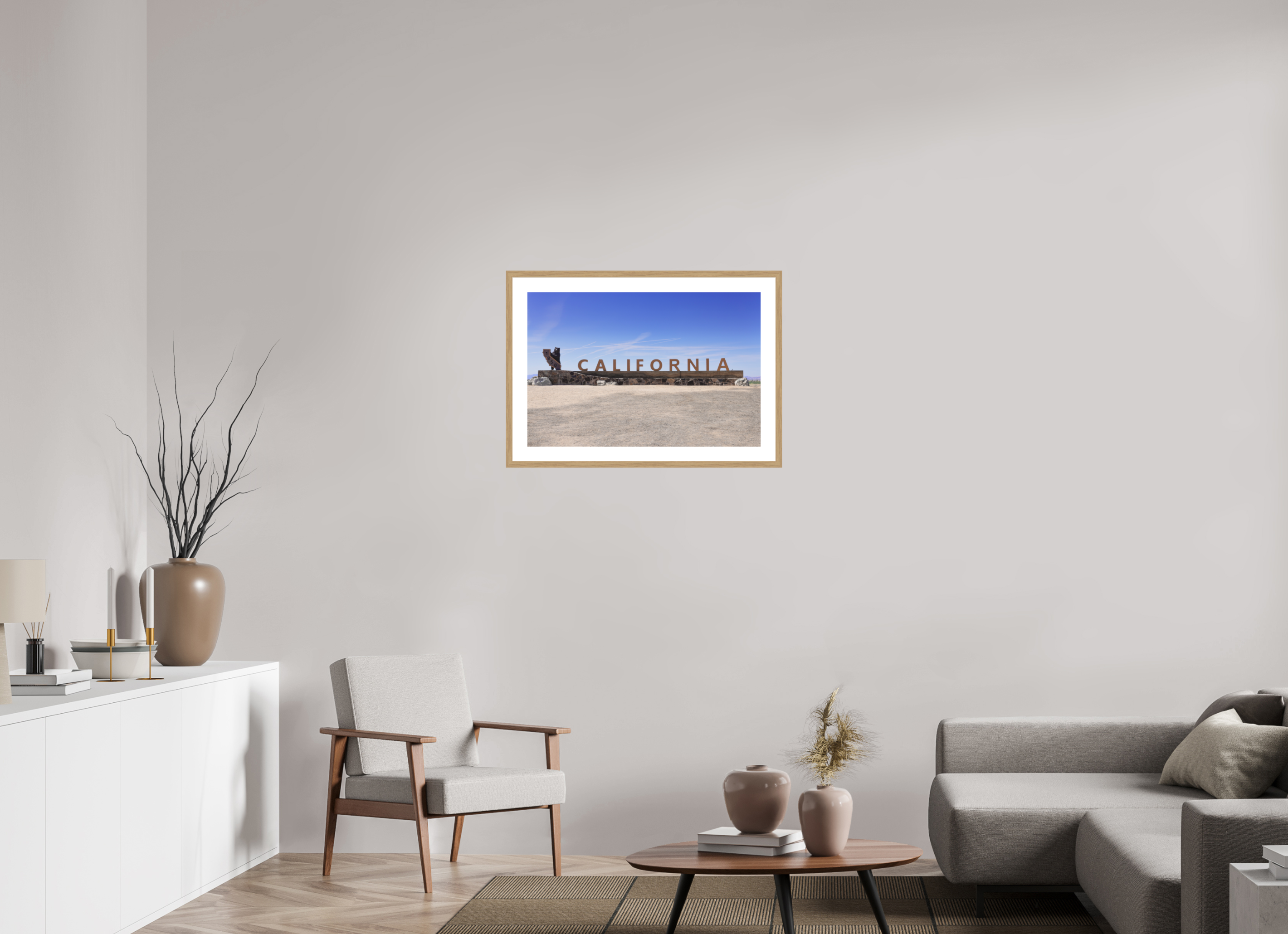 30 x 20″, Natural Oak Wood Frame California Line | Fine Art Photography Print | California