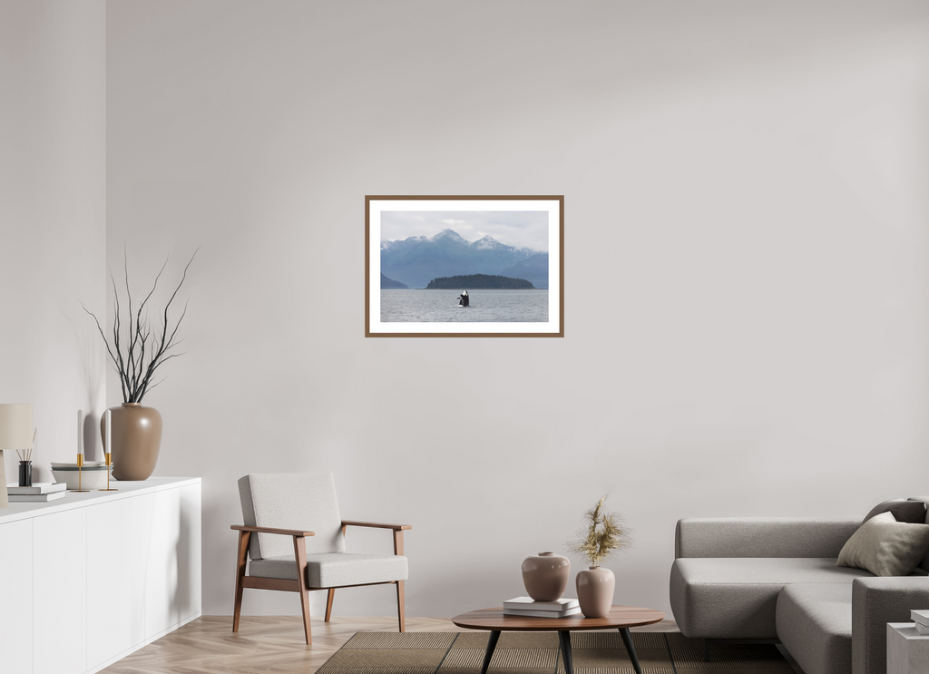 30 x 20″, Walnut Wood Frame Breach 01
