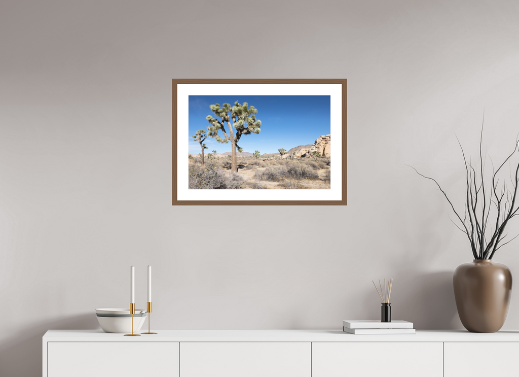 24 x 16″, Walnut Wood Frame Joshua Tree II