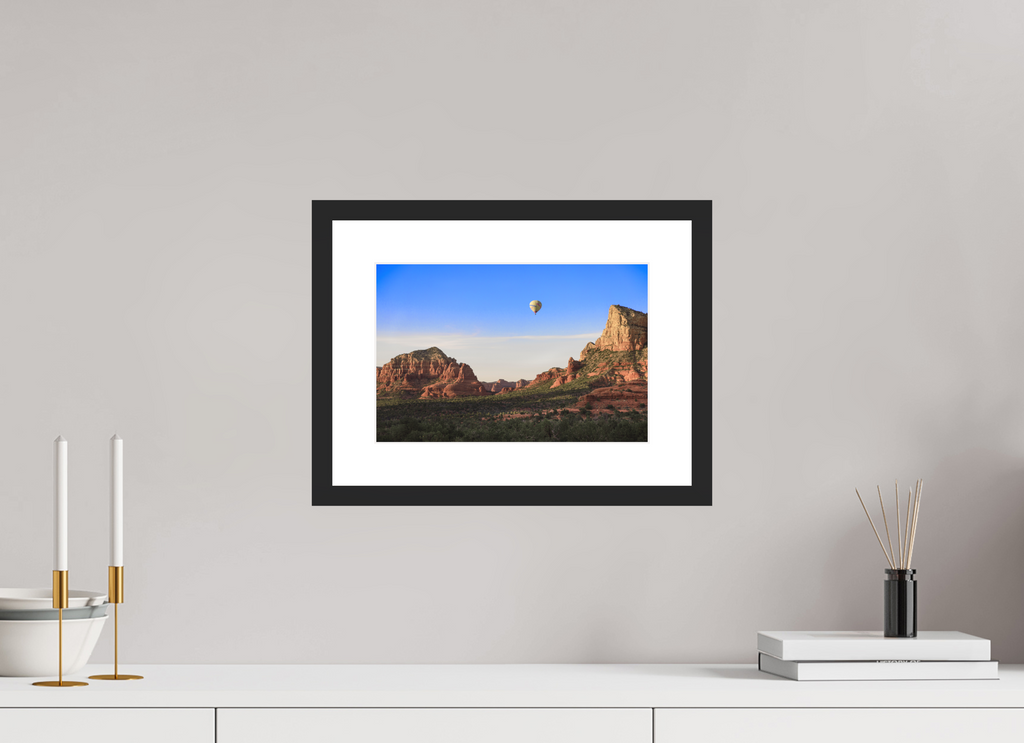 12 x 8″, Black Wood Frame Above Sedona