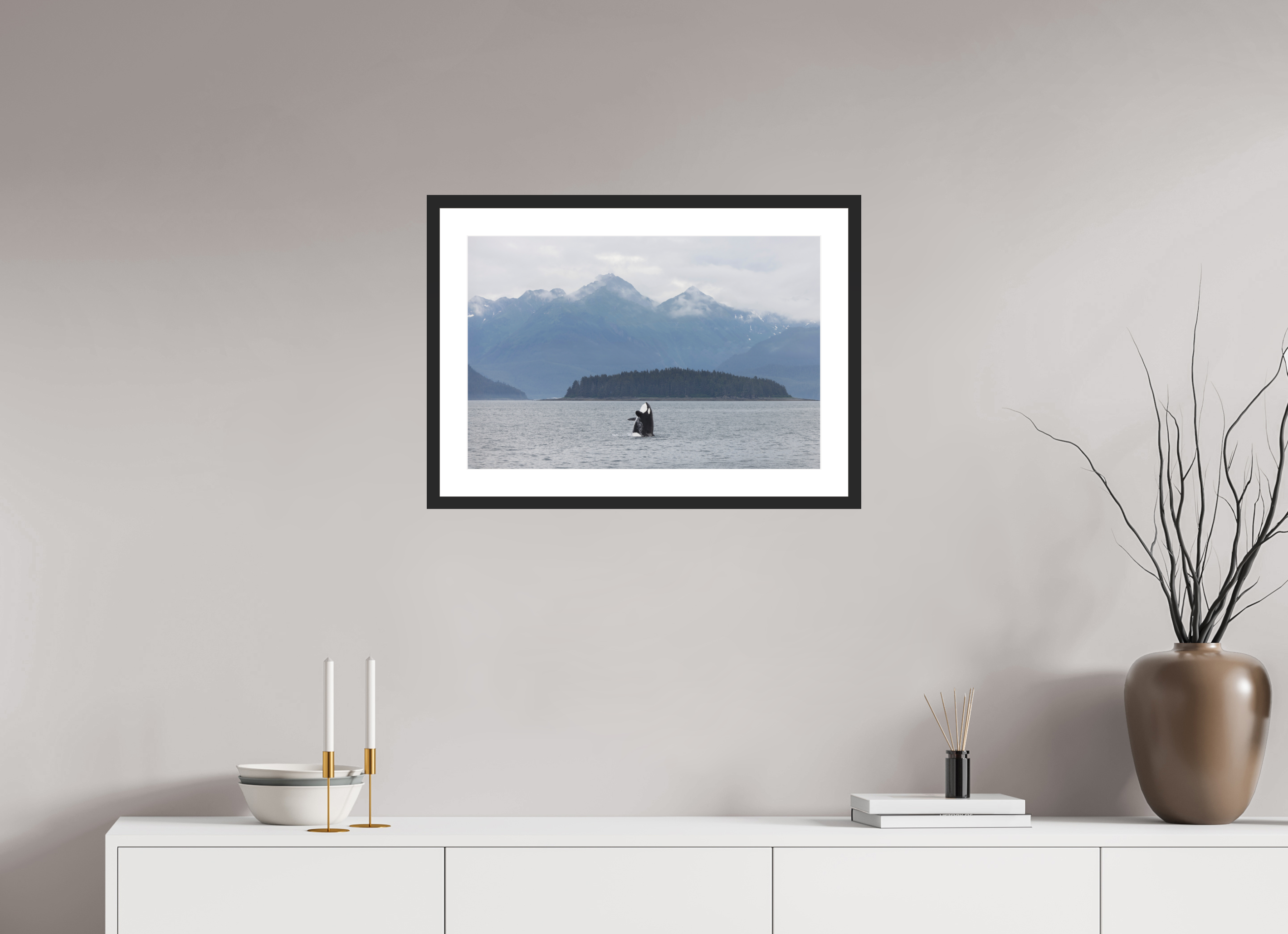 24 x 16″, Black Wood Frame Breach 01