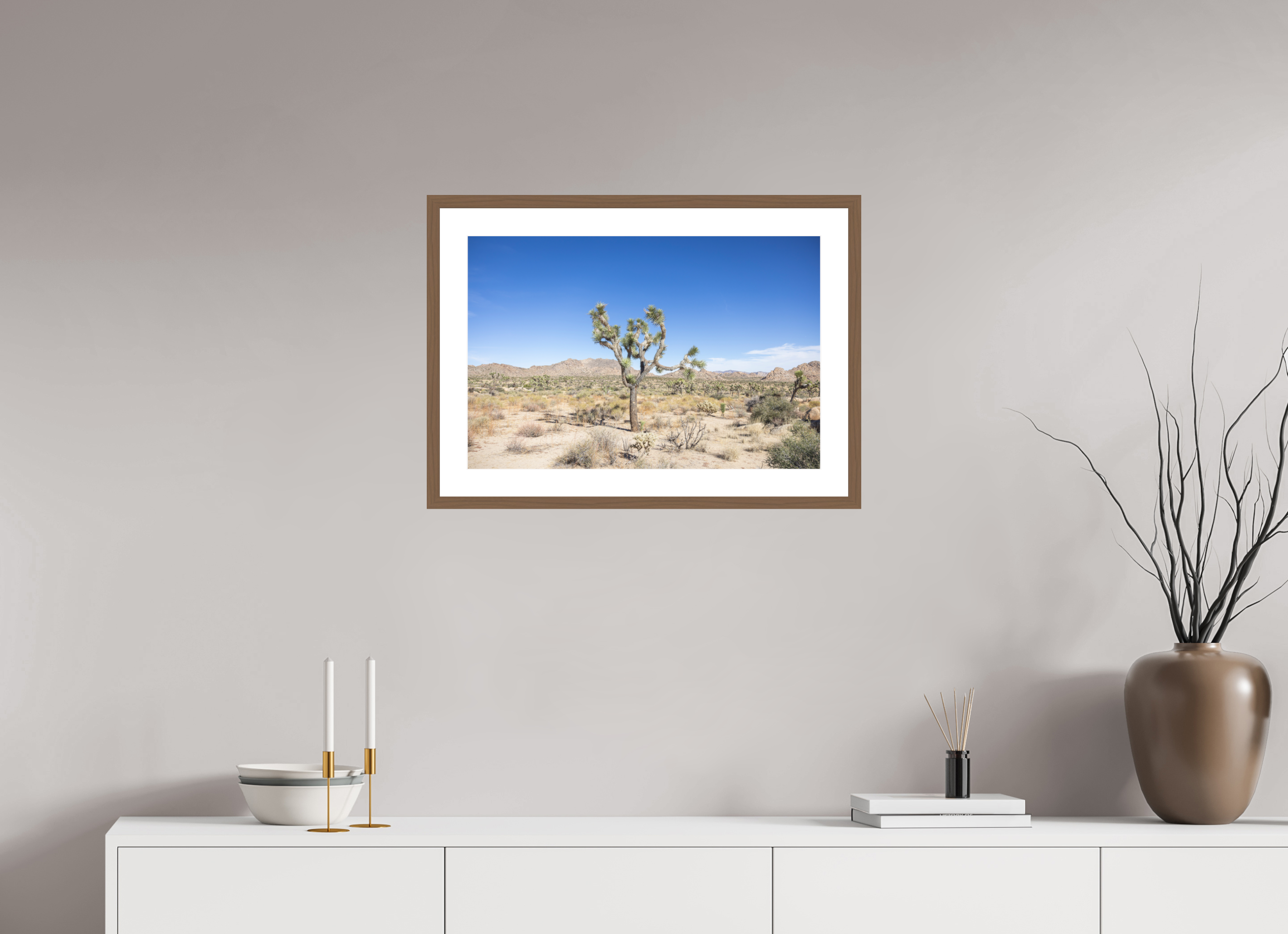24 x 16″, Framed_WalnutWood_WhiteMat_HahnemühlePhotoRagUltraSmooth Desert Form 01
