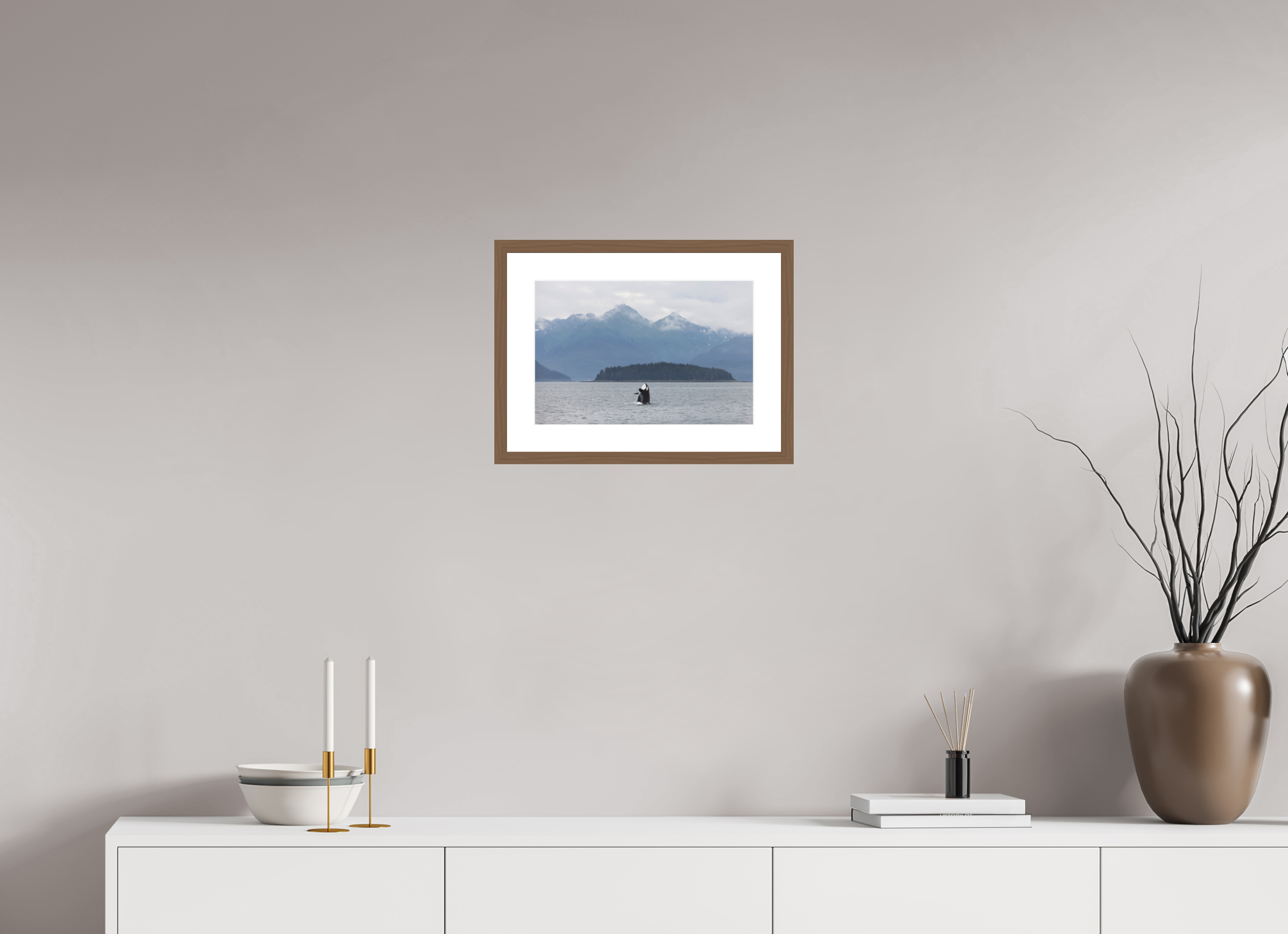 15 x 10″, Walnut Wood Frame Breach 01
